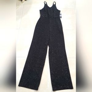 NWT Sz.4 Donna Morgan Sparkly Black Romper